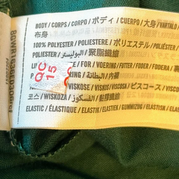 Abercrombie & Fitch Emerson Chiffon Dress LARGE Midi Green Fairycore Whimsigoth - Picture 7 of 11